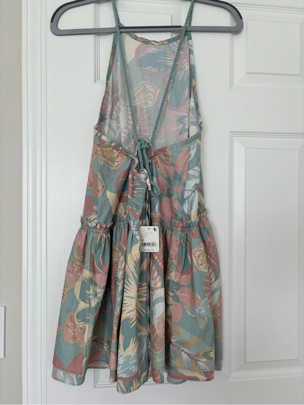 Free People Deserted Island Mini Dress in Saltwater Combo - Picture 3 of 4